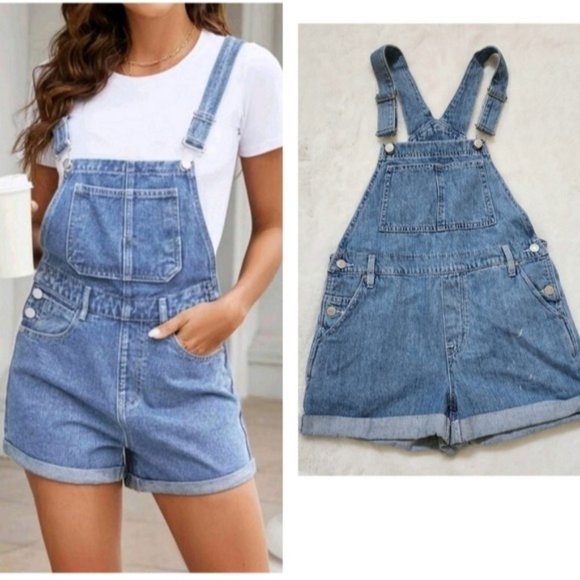 PacSun Pants - Pacsun Denim Shortalls Size S